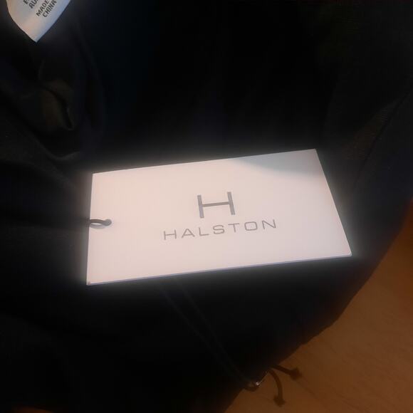 Halston NWT Womens Black Lined Button Blazer Size Large - Picture 5 of 6